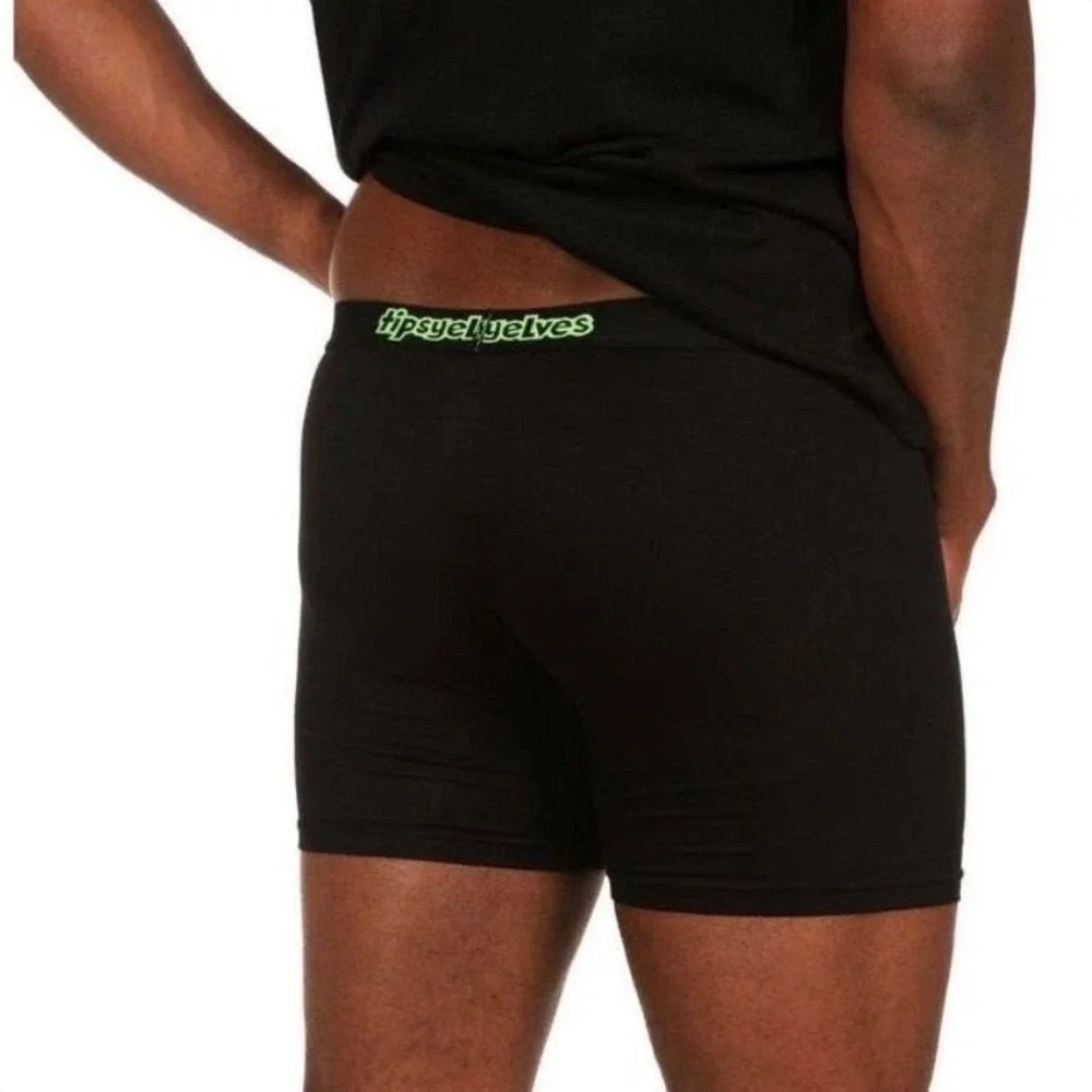Tipsy Elves Mens Jingle Bells Boxer Briefs Black Christmas Underwear XXXL NEW
